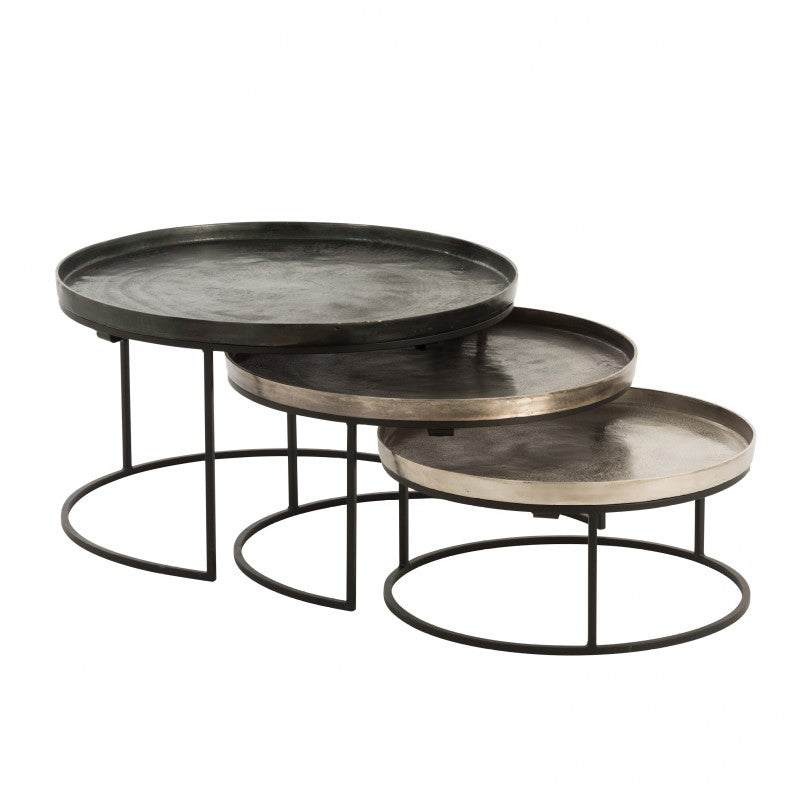 CAFE TABLE 3 ROUND SET OF 3 MIX COLOR 78