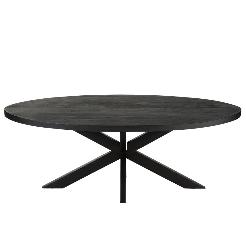 DINING TABLE OVAL MANGO WOOD BLACK 210