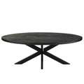 DINING TABLE OVAL MANGO WOOD BLACK 210