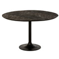 DINING TABLE ROUND 140 MANGO WOOD BLACK 140