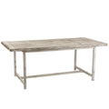 DINNER TABLE MIKONOS WHITE WASHED WOOD TOP 200