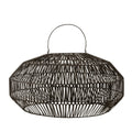 HANGING LAMP DISC BLACK RATTAN 70