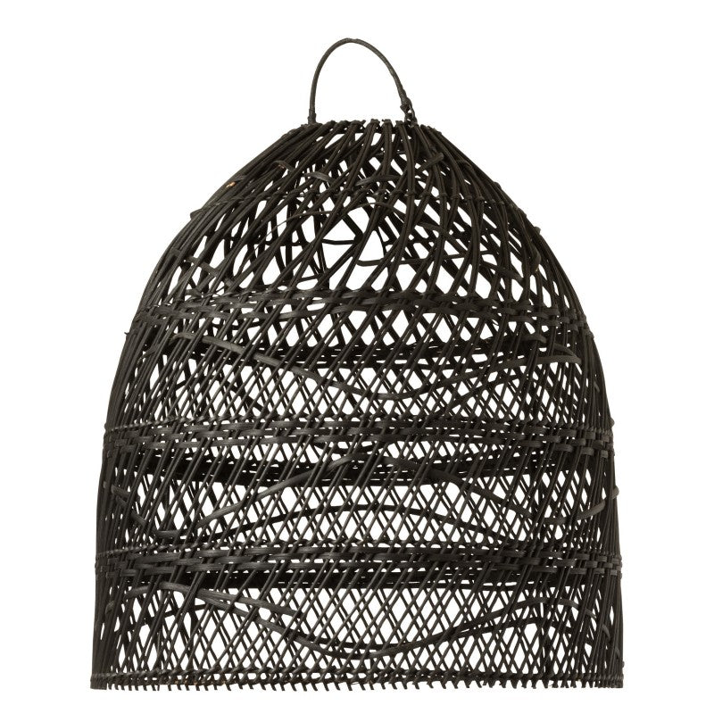 HANGING LAMP RATTAN BLACK CLSC 40