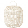 HANGING LAMP RATTAN WHITE ROUND 49