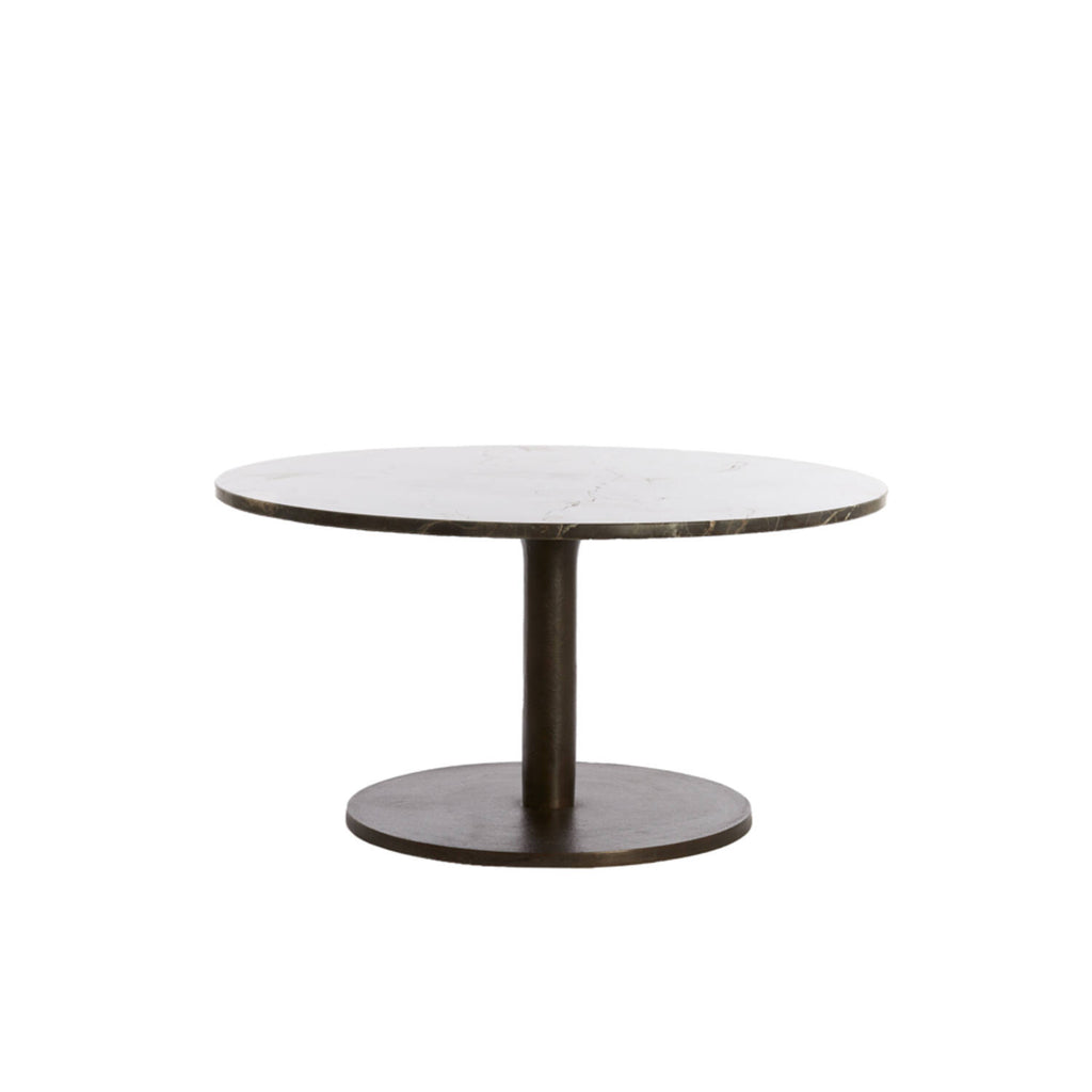 CAFE TABLE POZ DARK BROWN MARBLE DARK BROWN BASE