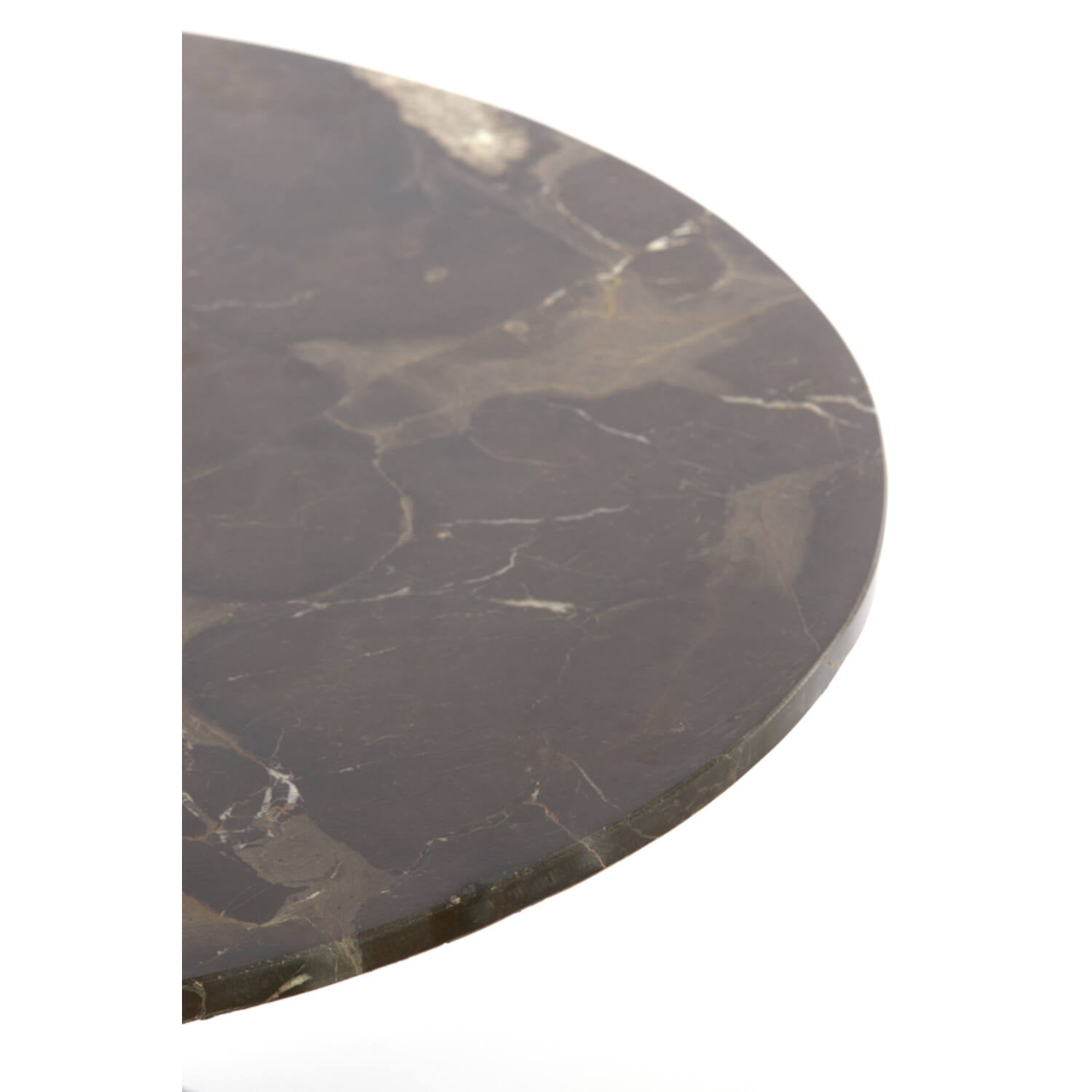 CAFE TABLE POZ DARK BROWN MARBLE DARK BROWN BASE