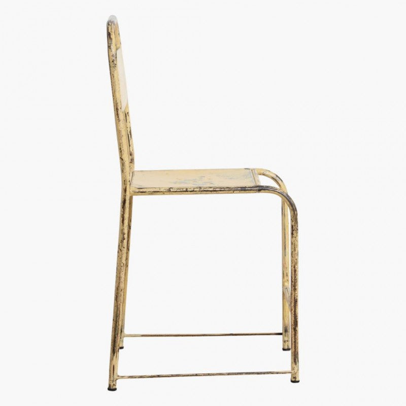 CHAIR RECYCLE METAL CREAM YELLOW
