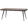 DINING TABLE WOOD MOSAIC METAL LEG 180