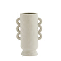 VASE 3 RINGS BEIGE STONEWARE