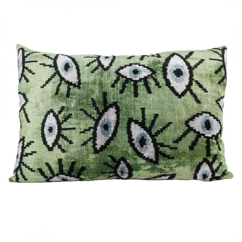 IKAT SILK UNIQUE GREEN FISH EYE