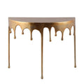 WALL CONSOLE DROP HALF ROUND ANTIQUE GOLD