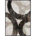 WALL DECOFRAME PRINT RAW BLACK AND BEIGE CIRCLE 100