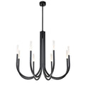 CHANDELIER 8 ARM BLACK IRON