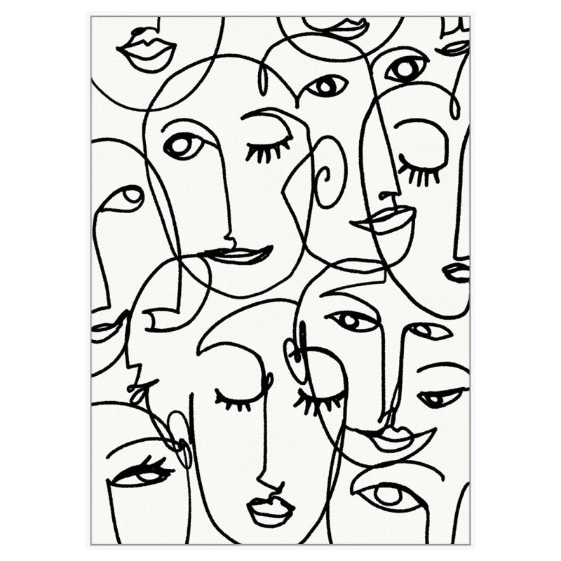 FRAME FACE LINE BLACK AND WHITE