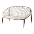 MACRAME OFFWHITE SOFA TEAK LEG