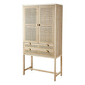 HR CABINET RATTAN PINE NATURAL