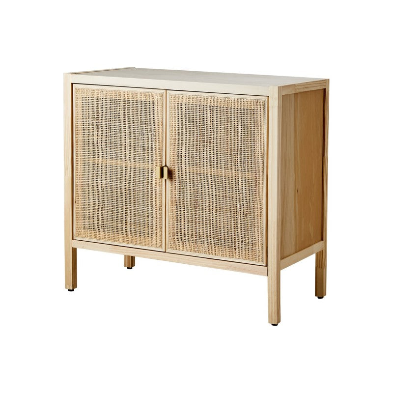 HR NATURAL RATTAN DOOR PINE CABINET SMALL 80