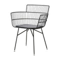 W BLACK METAL ARMCHAIR 65