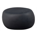 SIDETABLE CONCRETE LOOK OUTDOOR OVAL BLACK