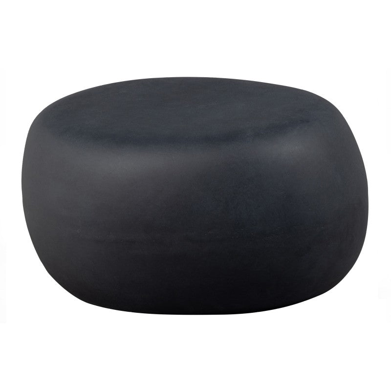 SIDETABLE CONCRETE LOOK OUTDOOR OVAL BLACK
