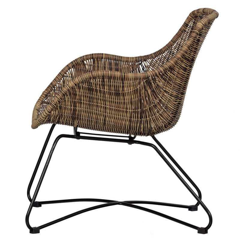 ARMCHAIR PLASTIC RATTAN FR OUTDOOR