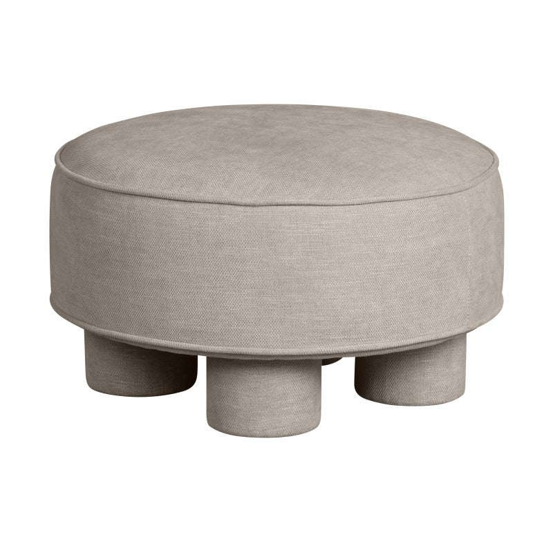 POUF ROUND LEGS NATURAL
