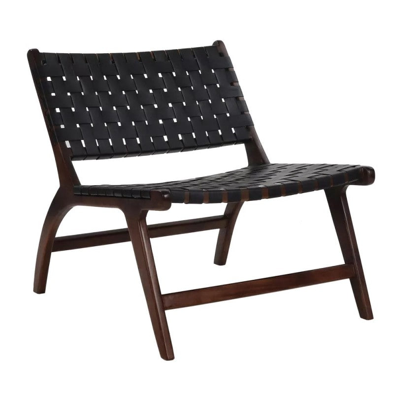 CHAIR BUFFALO LEATHER BLACK