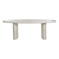 DINING TABLE LIME PLASTER OFFWHITE OVAL 220