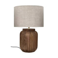 TABLE LAMP EDUSA SOLID L MANGO WOOD BROWN