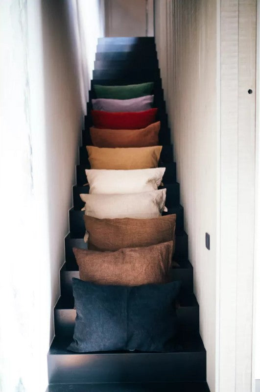 CUSHION GREEN 100% LINEN