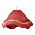 HANGING LAMP RED AND NATURAL FIBER 80