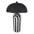 TABLE LAMP NOS BLACK AND WHITE PAPIER MACHE