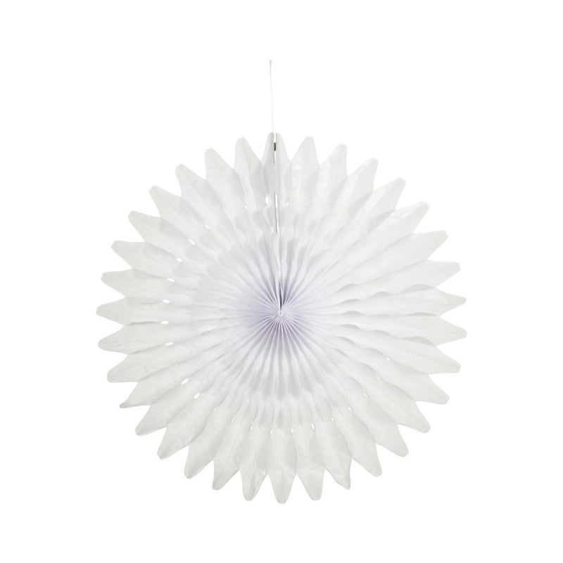 PAPER FAN FOLDING WHITE