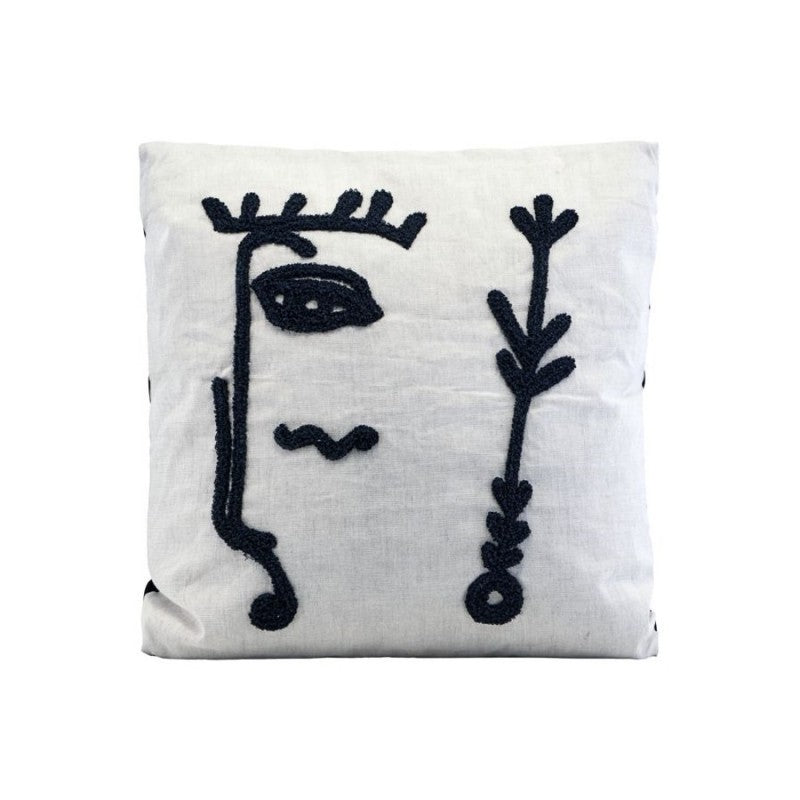 CUSHION COVER GIN SMILE WHITE 50