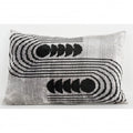 IKAT SILK UNIQUE BLACK SILVER LINES Q4