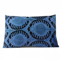IKAT SILK UNIQUE BLUE BLACK PATTERN Q9
