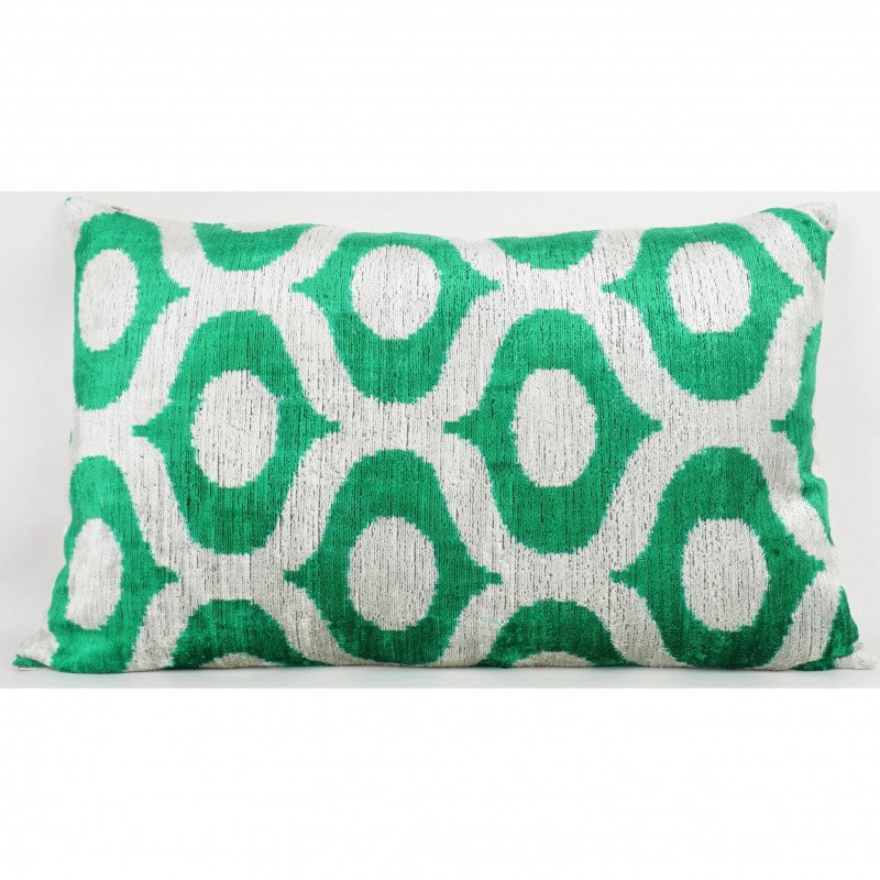 IKAT SILK UNIQUE GREEN WHITE Q7