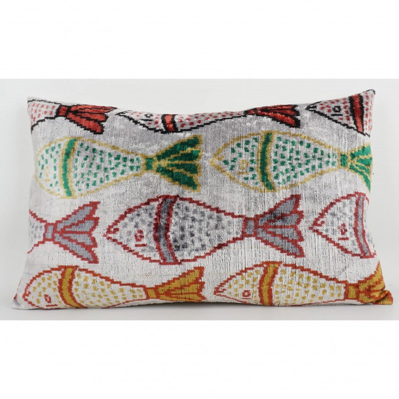 IKAT SILK UNIQUE MANY FISH PATTERN Q3