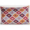 IKAT SILK UNIQUE RED ORANGE PATTERN Q10