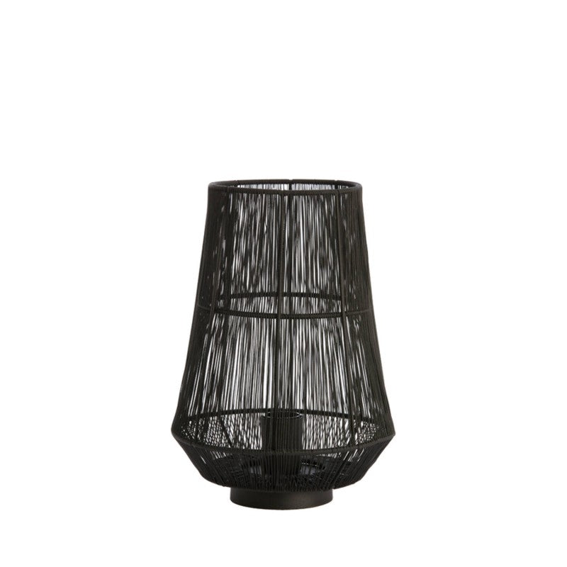 TABLE LAMP WIRE JAR BLACK