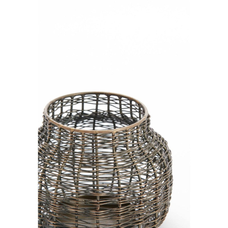 TEALIGHT VALY ANTIQUE BRONZE