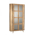 CABINET ANTIQUE GOLD 2 DOORS CURVED