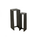 SIDETABLE BLACK RECYCLE TEAK SET OF 2