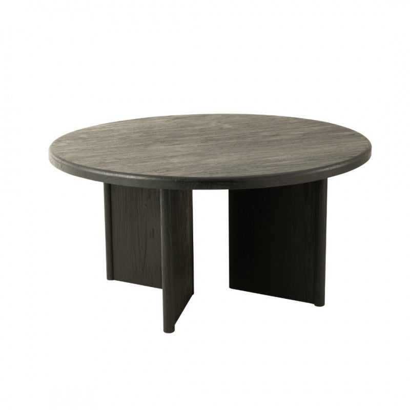 DINING TABLE ROUND BLACK TEAKWOOD 150