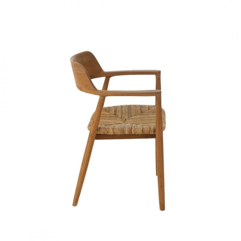ARMCHAIR HR TEAKWOOD NATURAL 77