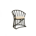 RATTAN CHAIR BW WITH CUSHION BLACK AND WHITE