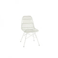 CHAIR RH WHITE METAL RATTAN