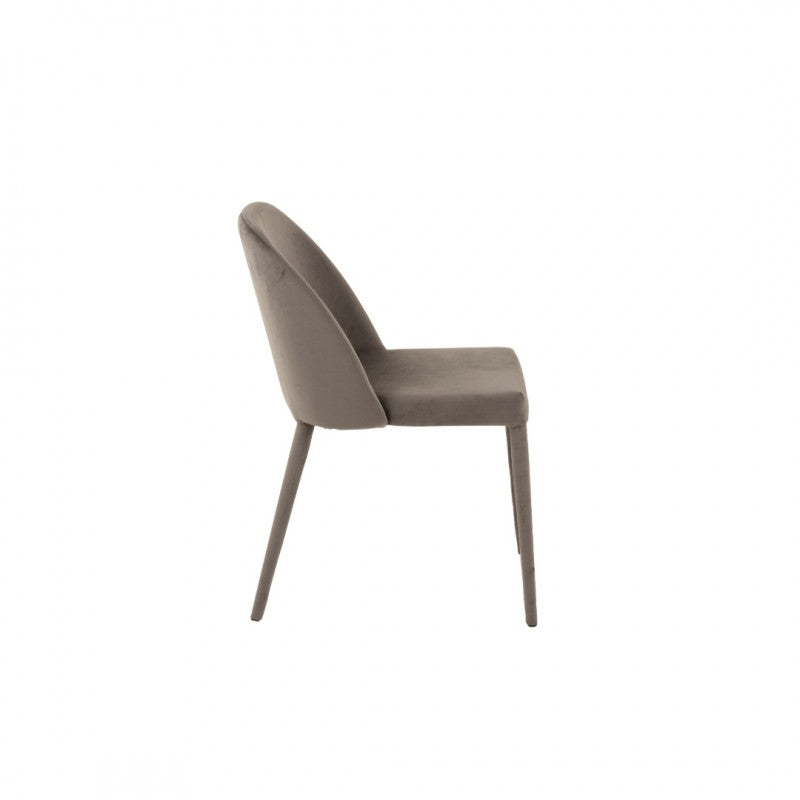 DINING CHAIR CH TEXTIL LEGS GREY