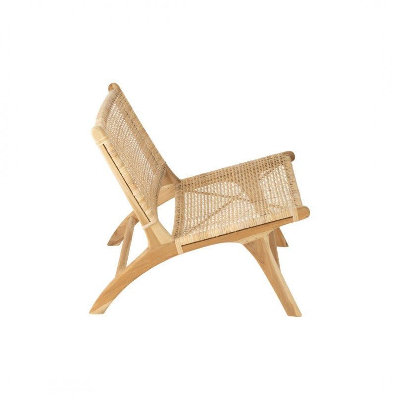 LOUNGE CHAIR H WEAVING RATTAN NATURAL