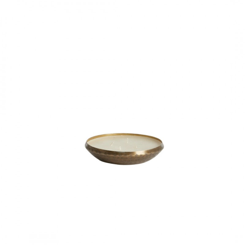 DISH WITH CANDLE BABA ANTIQUE GOLD